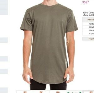 Extended long green t-shirt